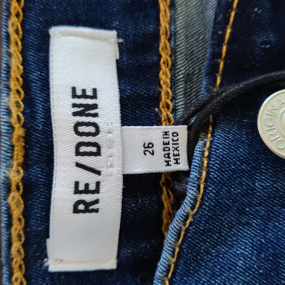 RE/ DONE Deep Faded Blue 70 High Rise Stove Pipe. Size 26 - Picture 8 of 15